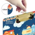 thumbnail image 6 of FORMRS Acrylic Clipboard with Low Profile Clip Standard A4 Letter Size, 12.5" x 9", Blue Cute Train Pattern, 6 of 8
