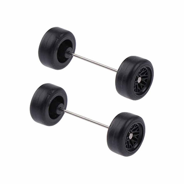 FurNest 1/64 Model Car Wheels With Rubber Tires Basic ABS Modified Parts Vehic