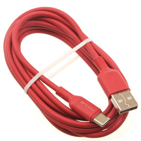 6ft USB-C Cable for Samsung Galaxy Z Fold5/Fold4/Fold3 5G/Fold2 - Red Charger Cord Power Wire Type-C Fast Charge for Galaxy Z Fold5/Fold4/Fold3 5G/Fold2