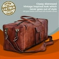 thumbnail image 3 of 28-Inch Large Leather Duffel Bag – Travel, Gym, Sports, Overnight & Weekend Bag for Men & Women, 3 of 7