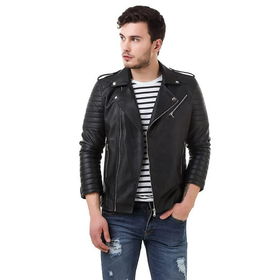 Leather Retail biker jacket for man