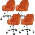 thumbnail image 1 of N/A Velvet Swivel Armrest Curved Back, Home Office Desk Chair Covers, Stretch Wingback Dining Chair Cover Protector, for Vanity Living Room,B,4pack, 1 of 1
