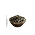 thumbnail image 3 of incense Burner Holder, Vintage Bedroom decor, Antiqued Metal, 1.5 in Height, Farmhouse Table decor, Table decorations for Party, Room decor Aesthetic, Wedding Table decorations, 1, 3 of 7