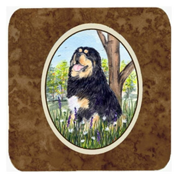 Tibetan Mastiff Foam Coasters - Set 4