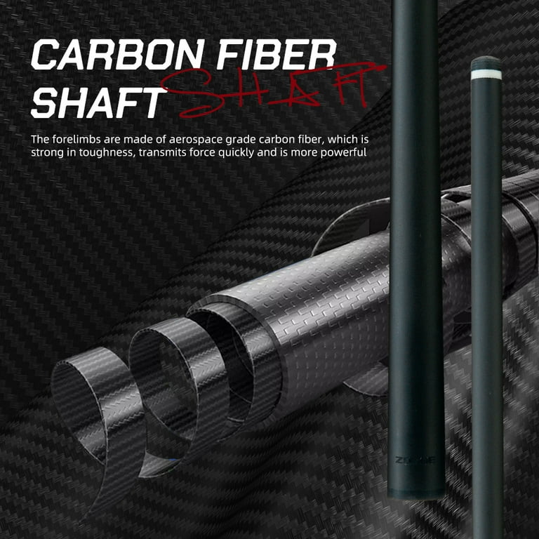 ビリヤードキュZOKUE Carbon Fiber Shaft Zokue Carbon Fiber Shaft - 3/8*8 Pin - 10.5mm/11.5/12.5mm