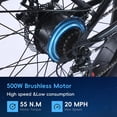 thumbnail image 3 of Beach E-Bike, 500W Brushless Motor, 26" Mountain Bike for Adults, 48V/13Ah Removable Battery, Max Speed 32 Miles/Hour, Use Larger Size Display,7 Gears Electric Bicycle,4 Modes, 3 of 7