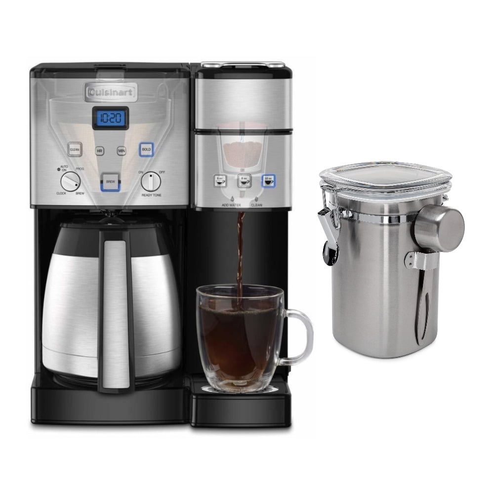 Cuisinart 12-Cup Coffee Maker and Single-Serve Brewer, Stainless 