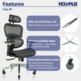 thumbnail image 4 of Nouhaus Ergo 3D Mesh High Back Ergonomic Office Desk Chair for Long Hours with Lumbar Support and Adjustable Headrest, 4 of 8