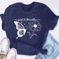 thumbnail image 2 of EcoLoom Just Breathe Butterfly Short Sleeve Unisex T Shirt, 2 of 6