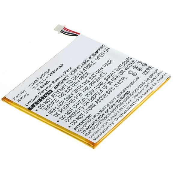 Batteries N Accessories BNA-WB-P5142 Tablets Battery - Li-Pol, 3.7V, 2600 mAh, Ultra High Capacity Battery - Replacement for Blu C948730300P Battery