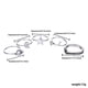 thumbnail image 4 of Vintage 5pcs Punks Stack Moon Por s Stack Band Midi Rings, 4 of 7