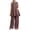 Coffee, variant on BaoFuBaoMei Womens Pajama Sets Plus Size 2 Piece Sleeveless Lounge Set Crew Neck Tunic Top and Wide Leg Pants Pjs Fall Loose Sleepwear