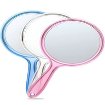 ACDANC Hand Mirror, Double-Sided Handheld Mirror 1X/3X Magnifying Mirror with Handle, Set of 3