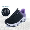thumbnail image 6 of AOV Womens Running Shoes Slip on Tennis Athletic Walking Shoes Lightweight Comfortable Gym Workout Jogging Sport Sneakers BlackPurple US 7.5, 6 of 7