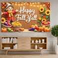 thumbnail image 1 of Colorful Design Happy Fall Banner Scarecrow Decor Happy Fall Y'all Pumpkin Decoration Harvest Theme for Autumn Gathering Thanksgiving Party Home Decoration, 1 of 2