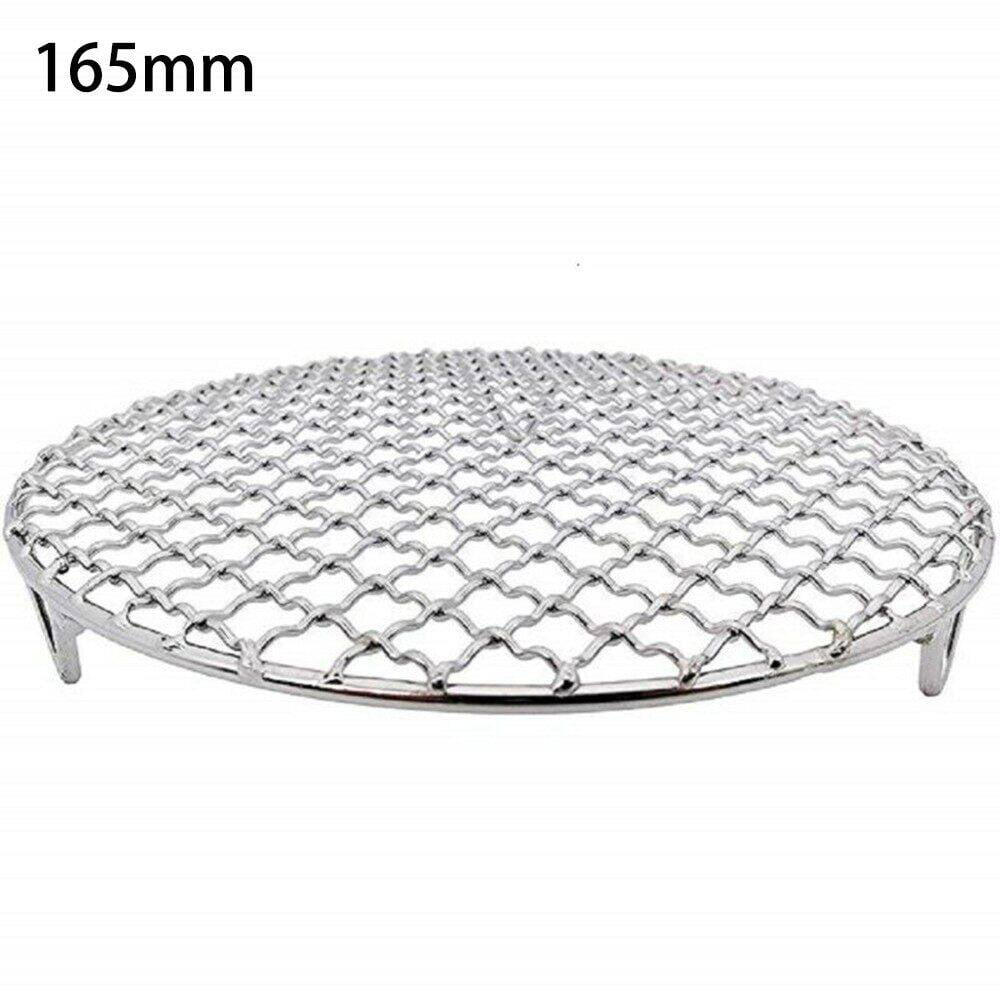 ROUND BARBECUE GRILLING MESH STAINLESS STEEL KITCHEN STEAMING RACK DURABLE 