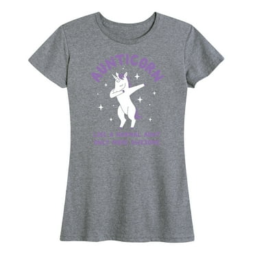 Instant Message - Aunticorn - Women's Short Sleeve Graphic T-Shirt