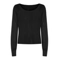 thumbnail image 4 of fatyb Women's Crochet Tops Cover up Mesh Long Sleeve Beach Cover up Knit Bikini Bathing Suit Pullover, 4 of 6