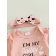 thumbnail image 5 of Bagilaanoe 2Pcs Newborn Baby Girl Long Pants Set Letters Print Long Sleeve Romper Tops + Heart Print Trousers + Headband 3M 6M 9M 12M 18M 24M Infant Casual Outfits, 5 of 9