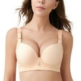 thumbnail image 1 of FallSweet Padded T Shirt Bras for Women Push Up Comfort Underwire Brassiere 34A to 46D, 1 of 4