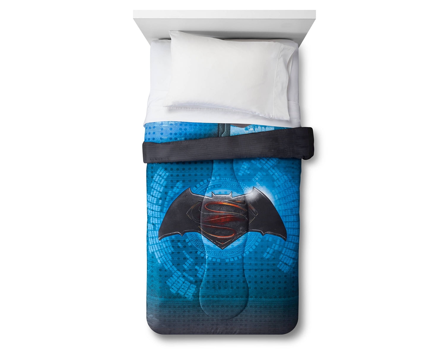 4pc BATMAN SUPERMAN TWIN BEDDING SET Crime Punishment Superhero Comforter Sheets