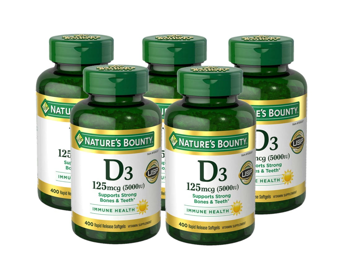Nature's Bounty D3 125 Mcg (5000 Iu 400 Softgels) Super Quality dev