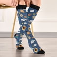 thumbnail image 5 of FORMRS Womens Knee High Socks Casual Long Thick Travel Daily Wear, 1 Pair, Cartoon Mail Truck Pattern, 5 of 6