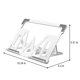 thumbnail image 3 of Soporte plegable Pisexur para portátiles y tabletas, ajustable, universal para equipos de menos de 17 pulgadas, elevable y con disipación de calor, ideal para niños y organizador de electrónica., 3 of 9