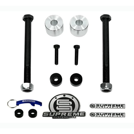 Supreme Suspensions - Tacoma Differential Drop Kit CNC Machined T6 Aircraft Billet Toyota Tacoma 4WD 4x4 (Silver)