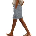 thumbnail image 6 of GZWYHT Running Shorts Shorts for Women Women's Summer Cotton And Linen Pocket Casual Shorts Lounge Pants Women Cotton Shorts Grey S, 6 of 7