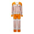 thumbnail image 4 of Women's Pajama Set Soft Long Sleeve Sleepwear Loungewear Pjs Sets with Pockets Orange M, 4 of 5