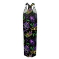 thumbnail image 3 of Fgvctg Womens Mardi Gras Jumpsuit Sleeveless Carnival Party Spaghetti Straps Overalls Dressy Wide Leg Pant Mask Print Bib Overalls Rompers Sprimg Pants With Pockets Black L, 3 of 4