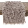 thumbnail image 1 of Fennco Styles Decorative Faux Mongolian Fur Runner (Fog, 16"x90" Oblong), 1 of 2