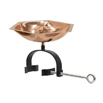 Achla BB-07-OR2 Bee Fountain & Birdbath - Over Rail Bracket, Stainless Steel - Copper Plated Finish