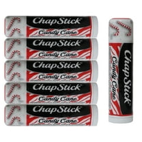 Chapstick Candy Cane Lip Balms, Peppermint, 0.15 Ounce (Pack of 6)