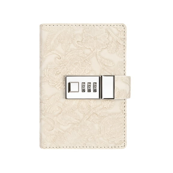 CCOCC Diary with Lock for Women,3D Embossed Journal with Lock Hardcover Leather Journal for Gift,Refillable Lined Journal Notebook Planner Organizer for Women & Men