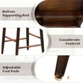 thumbnail image 4 of Gymax Bar Height Stools Set of 4Bar Chair w/ Acacia Wood Frame Supporting Legs Brown, 4 of 7