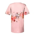 thumbnail image 4 of KIHOUT Woemns Lounge Graphic Tees Tops Ladies Fashion Casual Print Round Neck Loose Short Sleeve T-shirt Top Blouse Pullover, Size S-2XL, 4 of 5
