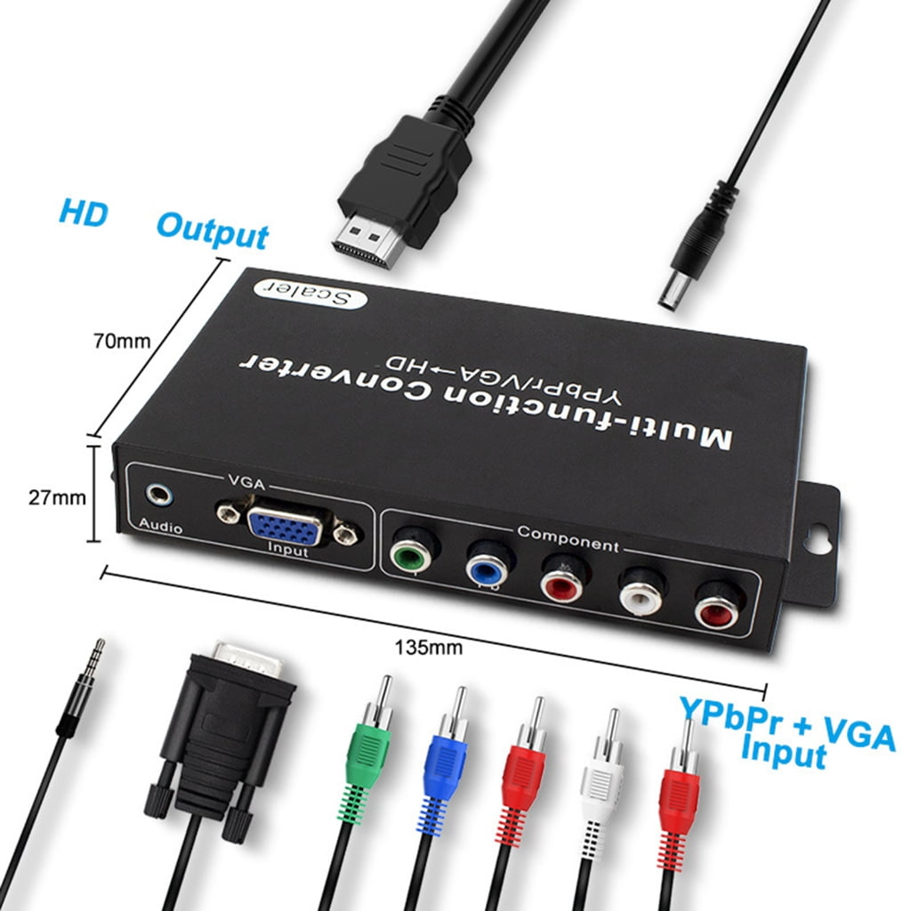 YpbPr/VGA To HDTV 1080P Converter Supporting 1080P For Home Or Office Use