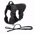 thumbnail image 1 of Arnés táctico para perros con asa, chaleco militar, antitirones, ajuste ancho, ajustable, hebillas metálicas, negro, L, 1 of 5