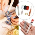thumbnail image 6 of 34Pcs Sewing Tool Set, Big Eye Steel Sewing Needles Kit, Long & Thin Handmade Quilting & Sewing Needles Kit, 6 of 9