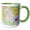 Green/White, variant on 3drose, Image of Georgia Topographic Map with State Flag, 11oz Two-tone Black Mug