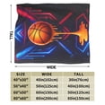 thumbnail image 5 of Neon Basketball Art Throw Blanket, Abstract Sports Energy Illustration Design, Soft Lightweight Blanket for Couch Sofa Bed Home Decor 50x40, 5 of 6