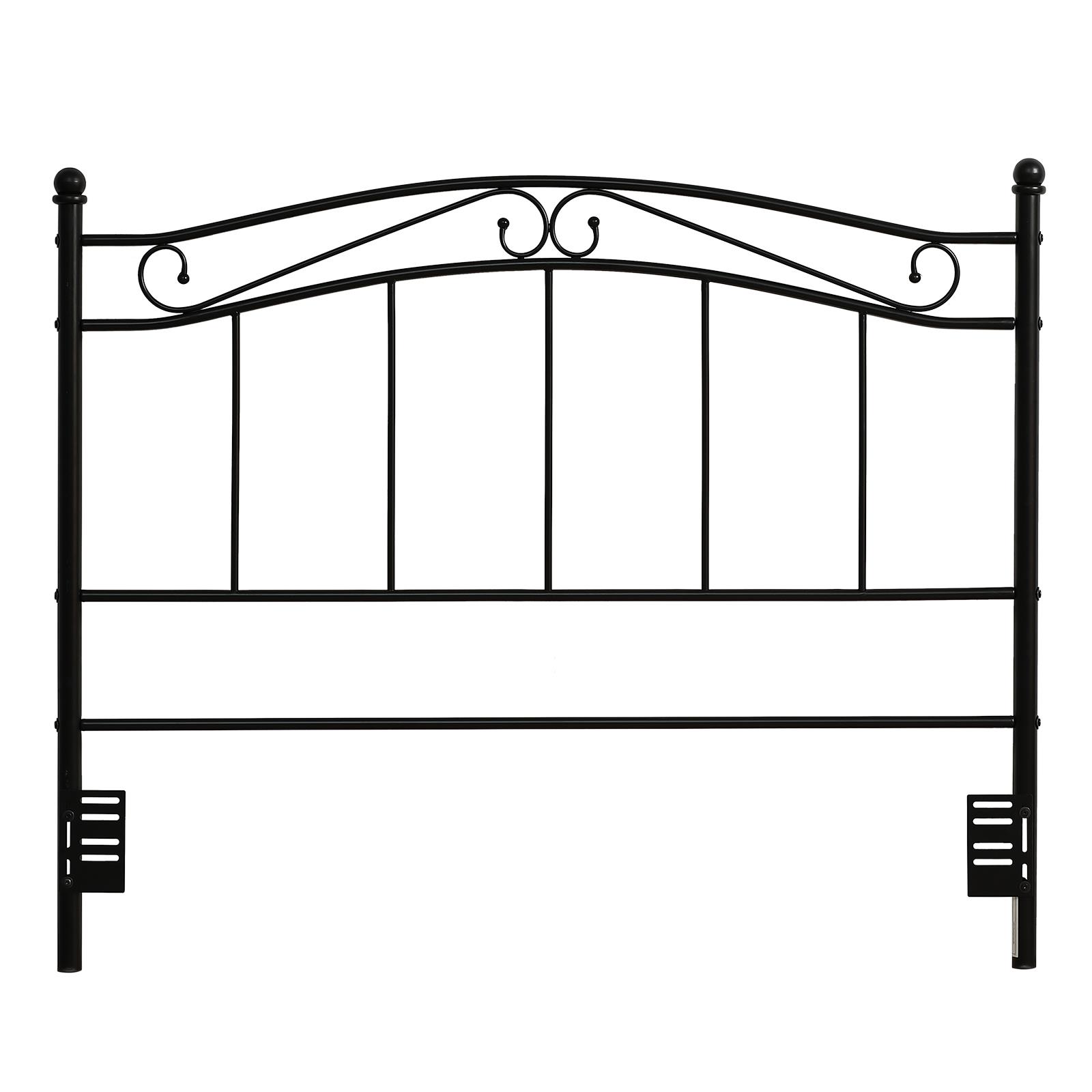 Ktaxon Modern Farmhouse Metal Headboard, Queen, Black