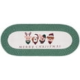 thumbnail image 2 of Safavieh Braided Posters Merry Christmas Animals Runner Rug, Ivory/Green, 1'8" x 4' Oval, 2 of 7