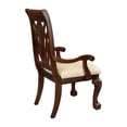 thumbnail image 3 of Miekor Furniture Dark Cherry Finish Formal Dining Armchairs 2pc Set Fabric Upholstered Seat Traditional Design Room Furniture W5U875, 3 of 6