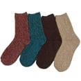 thumbnail image 1 of Big Girl's Women's 6 Pairs Pack Fashion Soft Wool Crew Socks One Size AHR1613(Wine), 1 of 3
