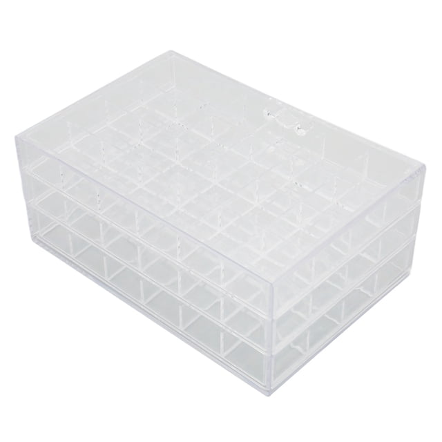 Caja de almacenamiento de joyas Bling Bling organizador de acrílico transparente de 3 rejillas