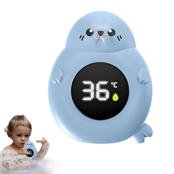 Cute Animal Baby Bath Thermometer for Infant, Digital Floating Water Temperature Monitor Toy, Instant Read, IPX7 Waterproof, Safe for Tub Time