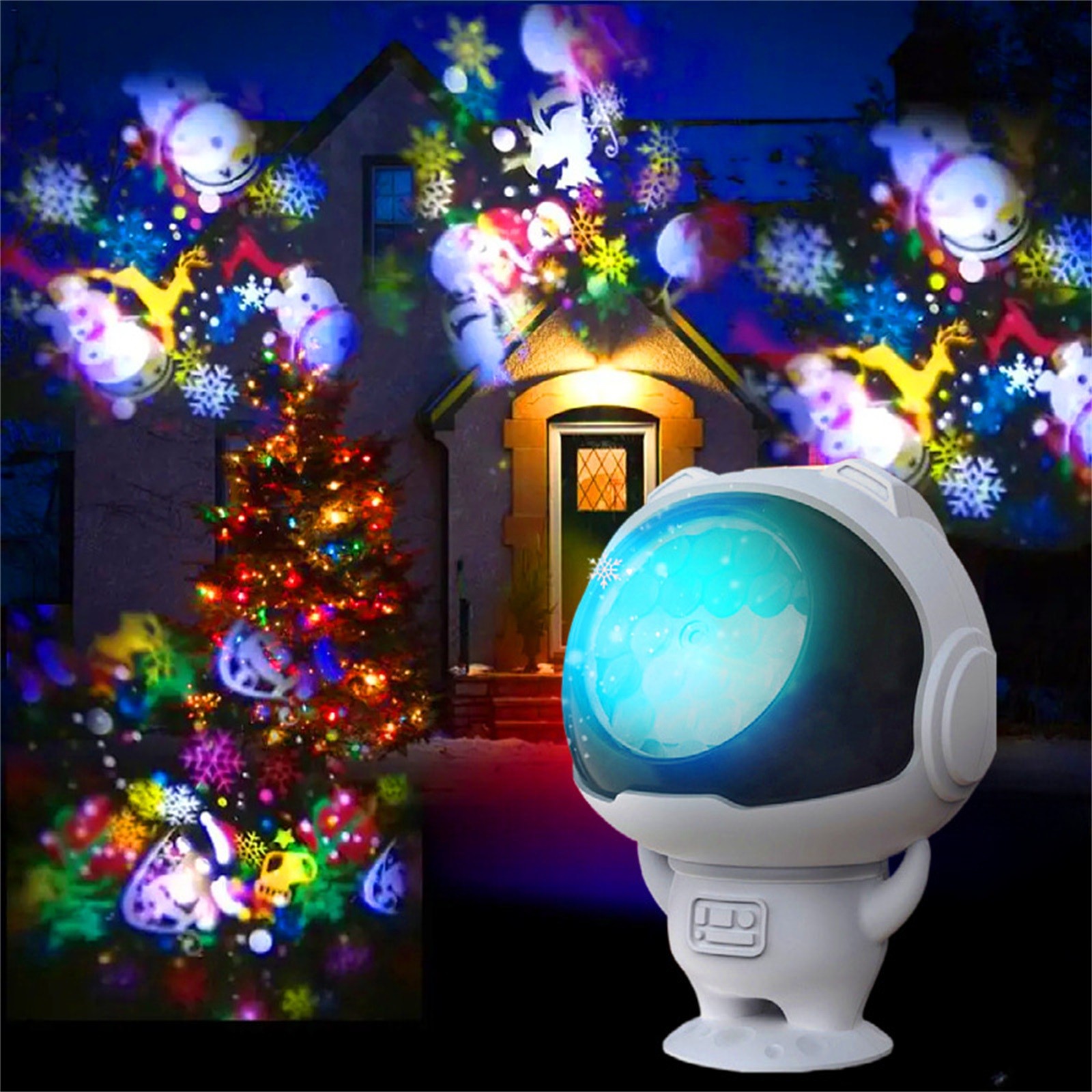 Projector Lights Indoor/Outdoor Led Lights Projector For Decorations Holiday Projector For Party 2024 Upgrade Indoor For Home， Gi Man Lamp Color Lights Space Lamps for Kids Elephant Baby Night Light